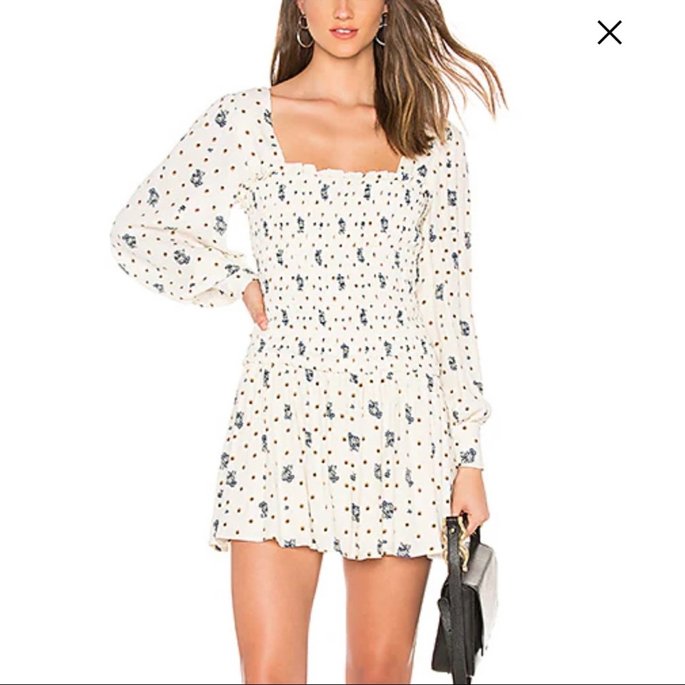 NWOT Two Face Mini Dress in Ivory - Free People